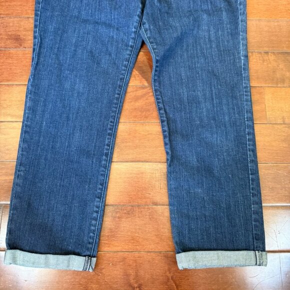 Lauren Conrad Woman’s Blue Denim Dark Wash Skinny Jeans w/ rolled cuffs, size 14 - Picture 4 of 9